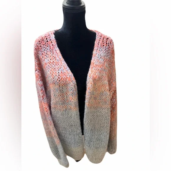Sundance favorite hue cardigan - boho ombré balloon sleeves size M/L wool blend - Picture 8 of 13